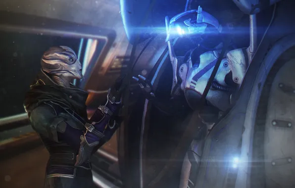 Mass effect, art, geth, legion, turian