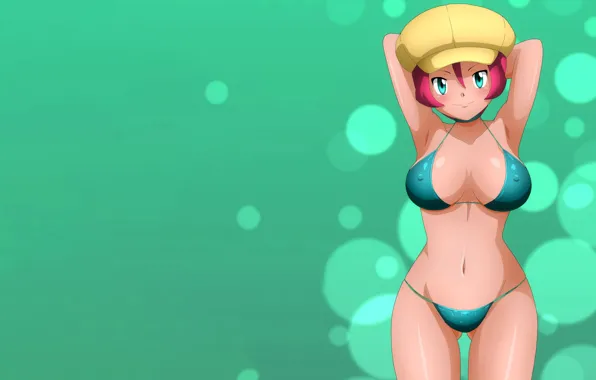 Girl, sexy, cleavage, georgia, boobs, anime, beautiful, short hair