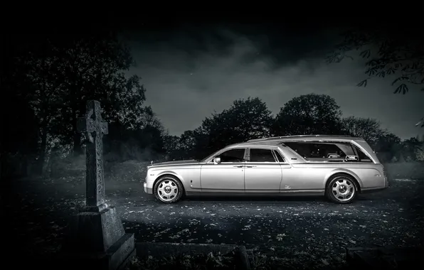 Картинка Rolls-Royce, Phantom, кладбище, фантом, роллс-ройс, Biemme, B12, Hearse