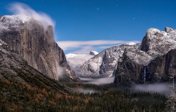 Картинка Yosemite National Park, El Capitan, Unfolding, Cathedral Peaks