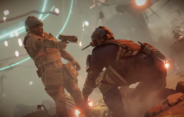 Обломки, смерть, пистолет, война, солдаты, Killzone Shadow Fall