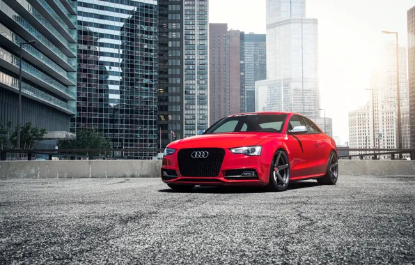 Картинка car, red, Audi B8.5