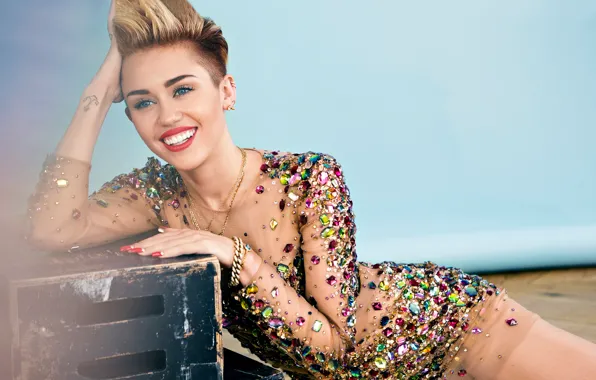 Картинка улыбка, тату, Miley Cyrus, Майли Сайрус