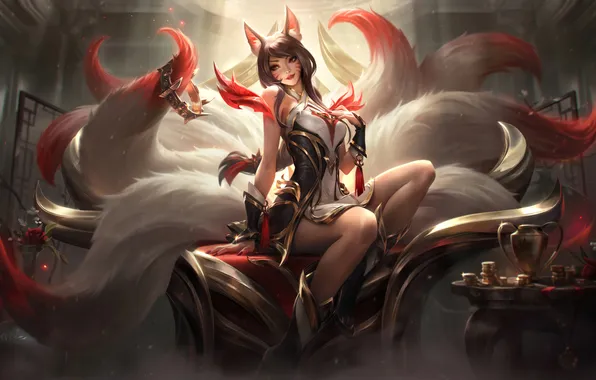 Маг, League of Legends, Ahri, LOL, Лига Легенд, Wizard, ЛОЛ, Ари