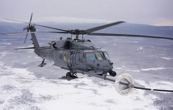 Картинка вертолет, дозаправка, HH-60G, Pave Hawk