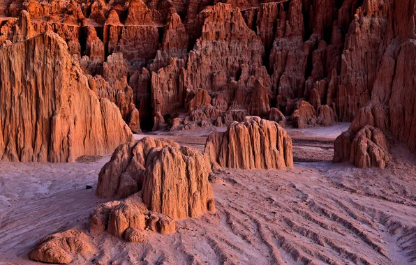 Картинка скалы, США, Невада, Cathedral Gorge