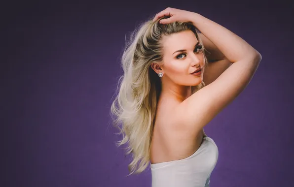 Картинка взгляд, лицо, фон, модель, волосы, elna