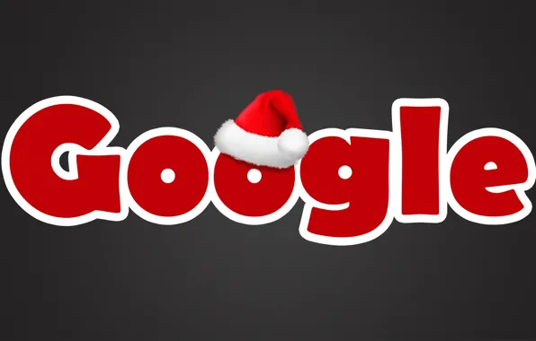 Картинка буквы, праздник, Новый Год, Рождество, колпак, google