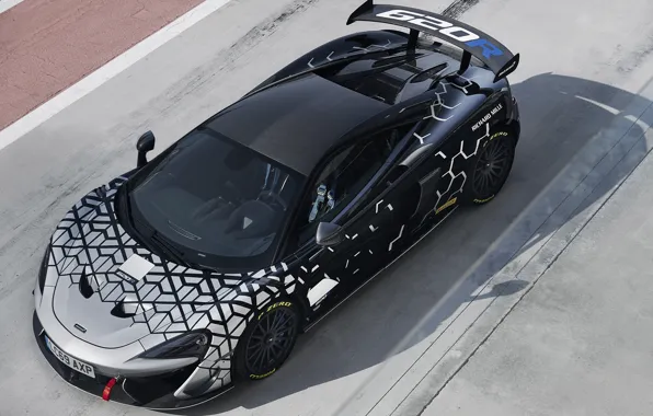 Картинка купе, McLaren, сверху, 2020, V8 twin-turbo, 620R, 620 л.с., 3.8 л.