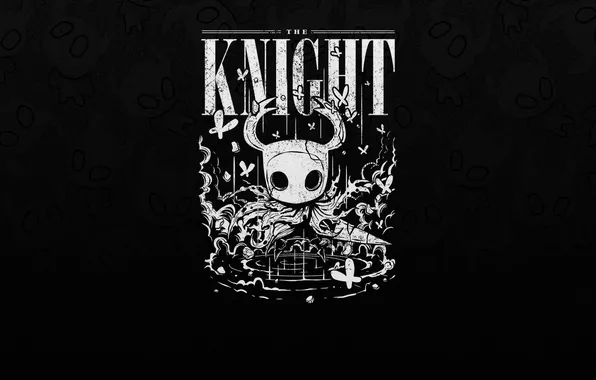 Картинка white, black, video games, Hollow Knight