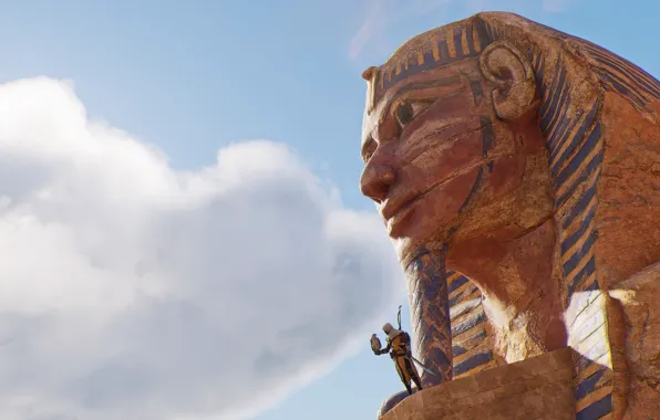 Небо, сфинкс, Ubisoft Montreal, Action-adventure, Assassin's Creed Origins