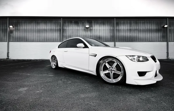 Белый, тюнинг, bmw, бмв, ч/б, 3 series