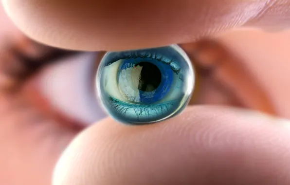 Картинка eye, fingers, ocular lens
