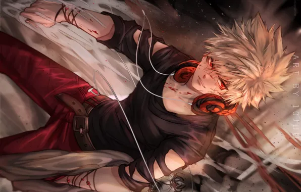 Аниме, арт, Boku no Hero Academia, Моя геройская академия, Бакугоу