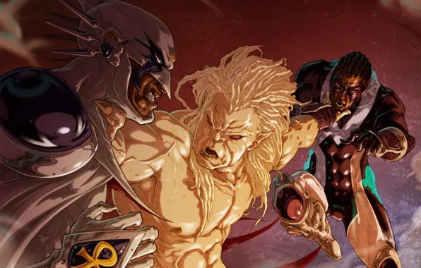 Fight, fan art, Purge, mutants, Captain Africa