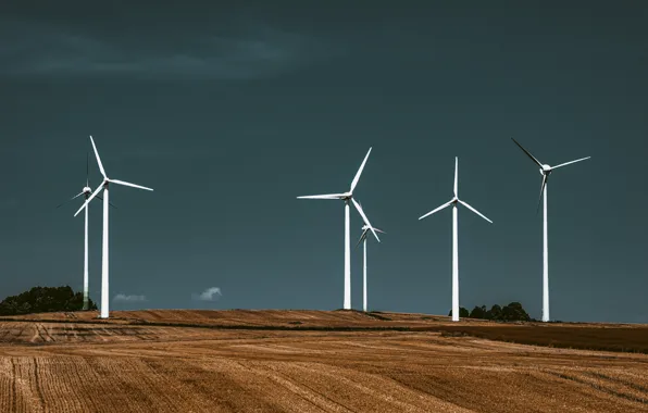 Sky, Landscape, field, Mill, Electro Mill
