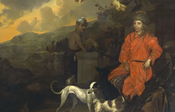 Масло, картина, холст, Johan de la Rocquette, Двойной Портрет