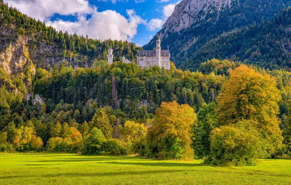 Осень, природа, Neuschwanstein Castle