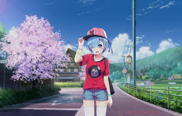Девушка, аниме, rem, re zero kara hajimeru isekai seikatsu, рем, madskillz, аниме фон
