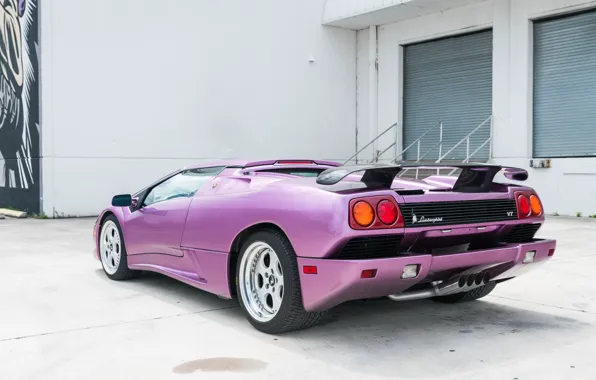 Lamborghini, Diablo, purple, Lamborghini Diablo VT Roadster
