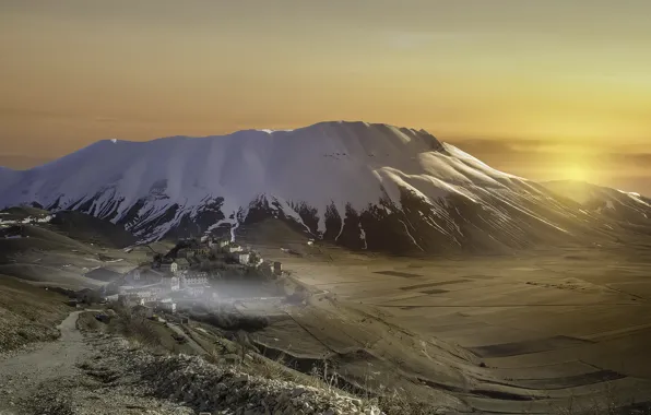 Картинка Италия, castelluccio di norcia, Перуджа, Sibillini National Park