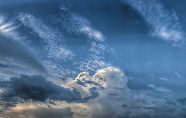 Relax, Sky, blue, cloud, clear, suhart