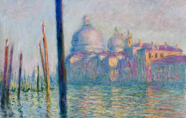 Картина, городской пейзаж, Клод Моне, Гранд-Канал в Венеции