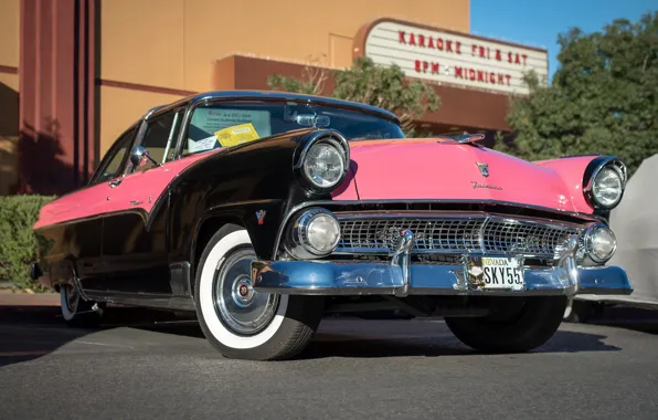 Ретро, Ford, классика, 1955, Crown Victoria Skyliner