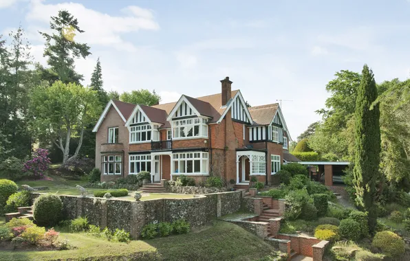 Картинка вилла, дома, сад
