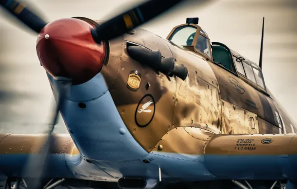 Картинка истребитель, войны, Hawker Hurricane, перехватчик, одноместный, мировой, Второй, времён