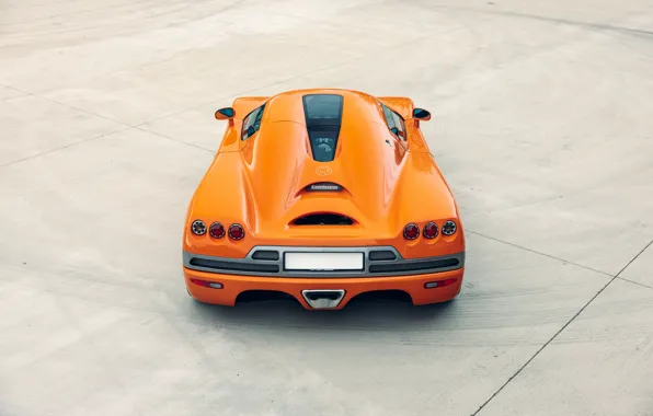 Зад, Koenigsegg, автомобиль, orange, выхлопные трубы, rear view, CCR, Koenigsegg CCR