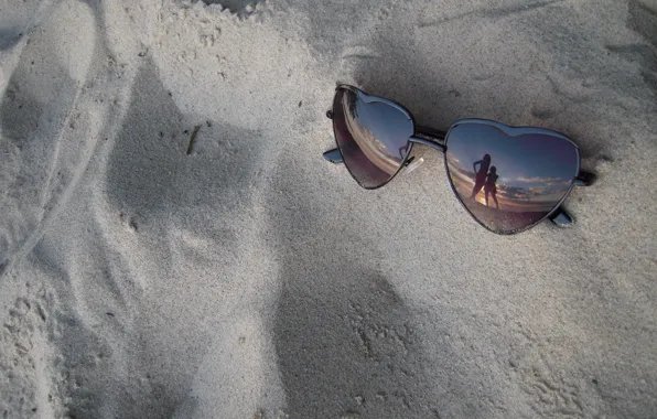 Картинка песок, море, очки
