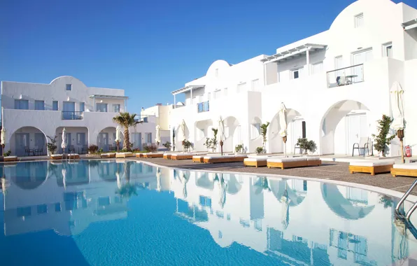 Бассейн, отель, Santorini, Hotel El Greco
