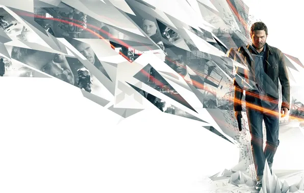 Коллаж, парень, Quantum Break