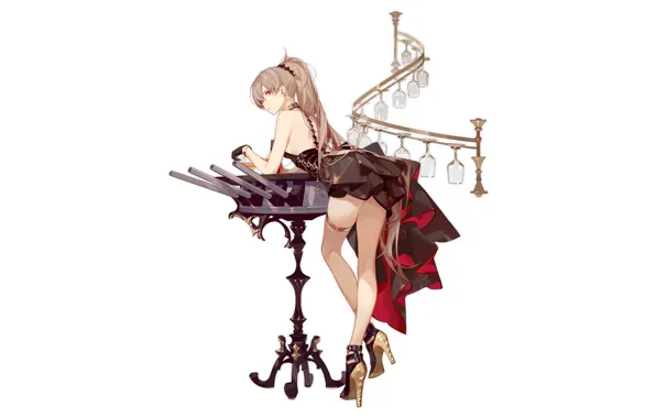 Girl, sexy, long hair, dress, anime, beautiful, pretty, attractive
