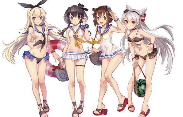 Girl, sexy, boobs, anime, beautiful, pretty, erotic, blonde
