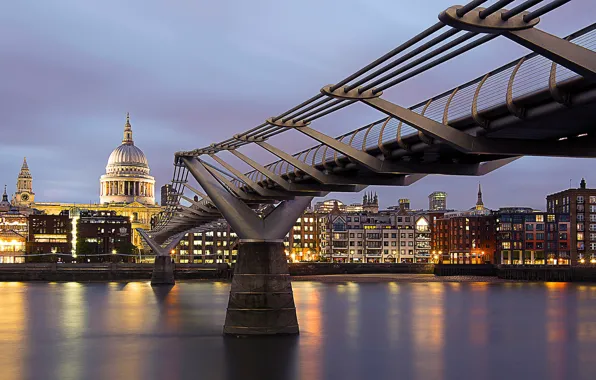 Картинка мост, Лондон, Темза, Millennium Bridge