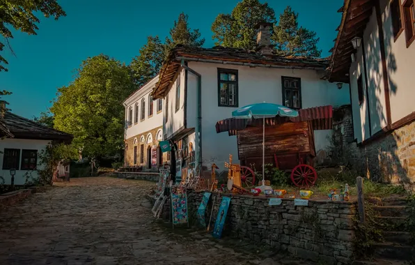 Картинка дорога, дома, Болгария, Bulgaria, Боженците, Bozhentsi