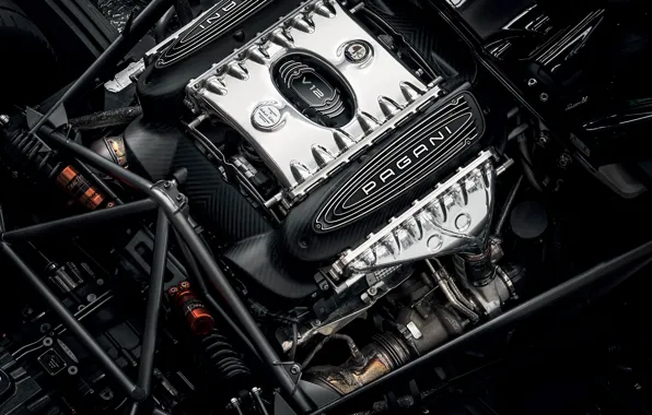 Картинка Pagani, Huayra, engine, Pagani Huayra BC Roadster