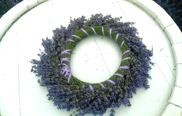 Summer, field, lavender, wreath
