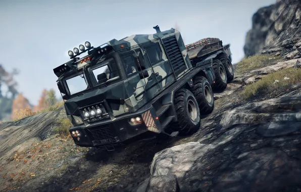 HDR, Rock, Truck, Game, Trailer, UHD, Xbox One X, Photography by Tom