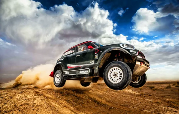 Песок, Mini, Пыль, Спорт, Пустыня, Скорость, Rally, Внедорожник