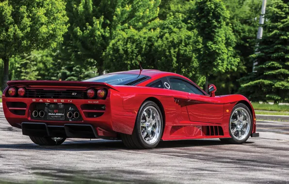 Зелень, Дорога, Saleen, Диски, Суперкар, 2005, Twin Turbo, Saleen S7 Twin Turbo