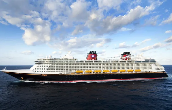 Небо, Океан, Море, Лайнер, Борт, Судно, Disney, Пассажирский
