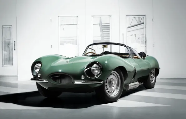 Картинка Jaguar, Classic, Green, 1957, Room, XKSS