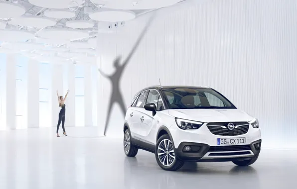 Белый, Opel, Автомобиль, Opel Crossland X