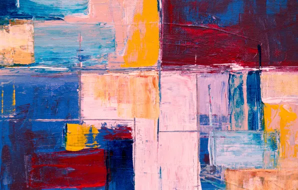 Red, Blue, Paint Background, Yelow, Steve John