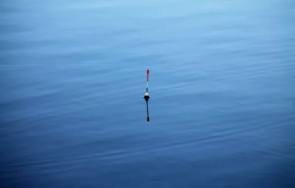 Вода, рыбалка, поплавок, синий.