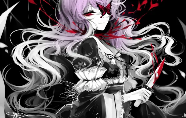 Девушка, бабочка, Touhou, Yuyuko Saigyouji, Тохо, Тоухоу, Sheya