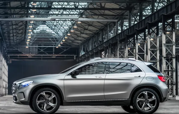 Машина, Concept, Mercedes-Benz, концепт, вид сбоку, GLA